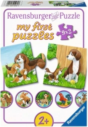 RAVENSBURGER Mijn eerste puzzel Dierenfamilies 9x2 stukjes