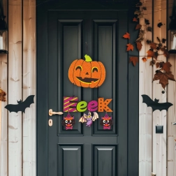 Hangende Halloween-decoratie pompoen 45 × 23 cm