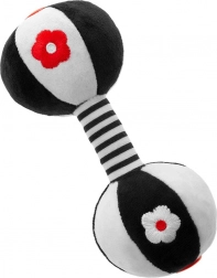 Sensorisch contrast speelgoed met rammelaar Akuku halter