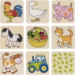 Houten memoryspel Boerderij II