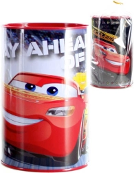 Ronde metalen kinder-spaarpot Cars 15 cm - 1 stuk