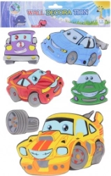 Wandstickers van schuim met auto’s – kinderdecoratie voor aan de muur