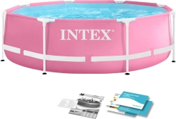 Ronde kinderzwembad 244x76 cm roze INTEX
