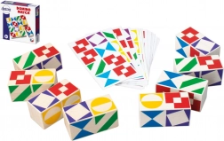 Gezelschapsspel Domino Match van hout in doos