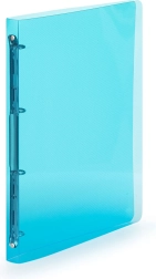 Ordner A4 van polypropyleen Lines, blauw, 4 ringen