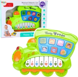 Elektrische educatieve kinderpiano locomotief – groen