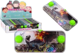 Waterhandigheidsspel dinosaurus Carnotaurus – zakconsole met groene knoppen