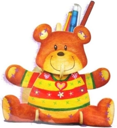 3D puzzel pennenhouder Beertje met verf ARTLOVER