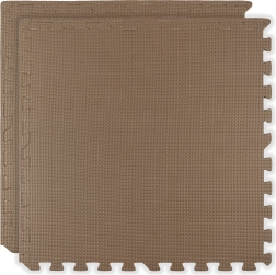 Zachte schuimmat HUMBI 120 × 60 cm, waterdichte grote schuimpuzzel, donkerbeige cappuccino, 2 stuks