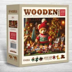 Houten puzzel Kerstbeer – 1010 stukjes