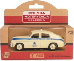 Rijdend model PRL Warszawa ambulance 1:43