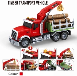 Vrachtwagen met houtkraan 1:14 met lichten en geluiden
