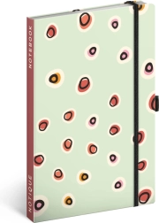 NOTIQUE gelinieerd notitieboek 13 × 21 cm met elastiek en vak