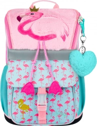 Schooltas met flamingopatroon