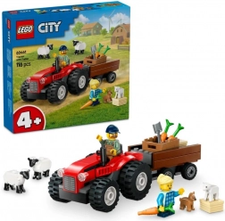 LEGO City Rode tractor met aanhanger en schapen