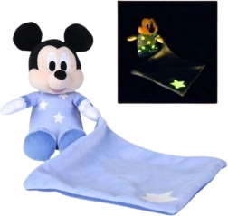 Pluche knuffeldoekje Mickey Mouse dat in het donker oplicht
