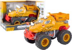 Dinosaurus terreinwagen met frictie-aandrijving oranje