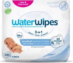 WaterWipes vochtige doekjes Newborn & Baby 3-in-1, 4× 60 stuks (240 stuks)