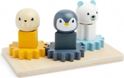 Houten motoriekbord met Arctische dieren