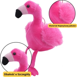 Flamingo pluche sleutelhanger roze 12 cm