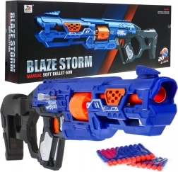 Manuele kinderblaster BLAZE STORM 8+ met grendel en 20 foamkogels