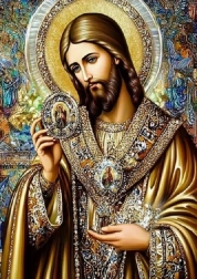 Norimpex diamond painting – icoon van de Heilige Jezus 30 × 40 cm