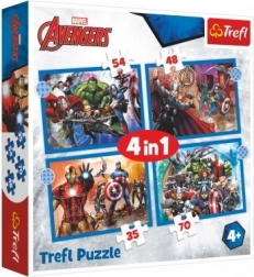 Puzzel 4-in-1 Dappere Avengers