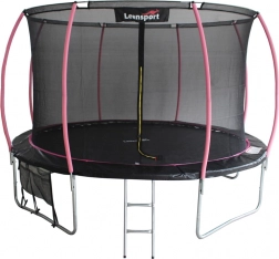 Tuintrampoline LEANSPORT 14 ft zwart-roze