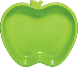 Groene zandbak in de vorm van een appel