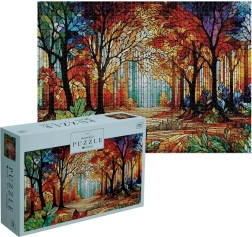 Interdruk puzzel Stained Glass: Bos 2000 stukjes