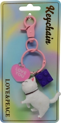 Sleutelhanger poes LOVE YOU