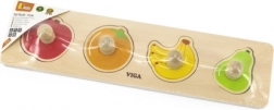 Houten puzzel met knopjes Fruit