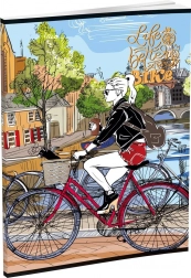 LUX notitieboek A5, gelijnd, 96 bladen, mix van 16 motieven