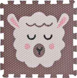 Schuimpuzzel Lam – donkerbruine speelmat
