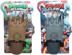 Uitschuifbare klauwen draak/dinosaurus van kunststof 11 × 29 cm, 2 kleuren