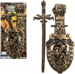 Kinderen kunststof zwaard met schild 48 cm