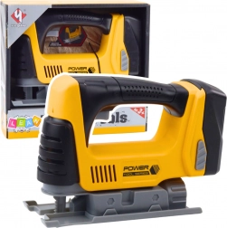 Interactieve decoupeerzaag voor kinderen met lichteffecten geel