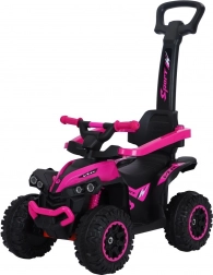 Kinderloopfiets met duwstang BABY MIX Mega roze