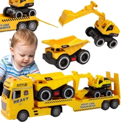 Woopie bouwtakelwagen met kiepwagen en graafmachine