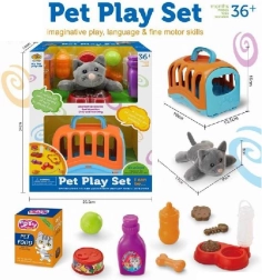 Draagbare transporter met pluchen kitten knuffelspeelgoed