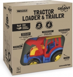 Wader Gigant tractor met lader en aanhanger 117 cm