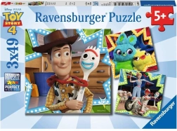 Ravensburger puzzel Toy Story 4 – we staan hier samen in, 3×49 stukjes