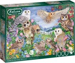 Puzzel FALCON uilen in het bos, 1000 stukjes
