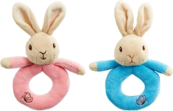 Rainbow rammelaar ring konijntje Pieter & Flopsy 1 stuk roze