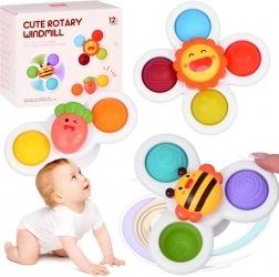 Senzoe Fidget Spinner met Zuignap 3 Stuks