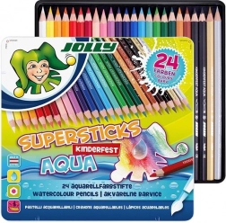 Aquarelpotloden JOLLY Supersticks Aqua 24 stuks in metalen doos