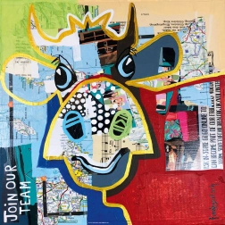 Vierkant puzzel Gevlekte koe 1000 stukjes