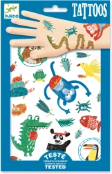 Tijdelijke tattoos met junglediertjes – DJECO