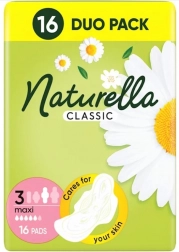 Naturella Classic Maxi maandverband met vleugels, 16 stuks