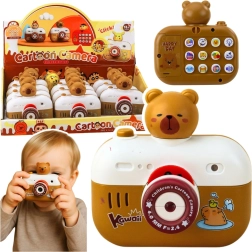 Interactieve kindercamera capibara met projector en geluiden met koord